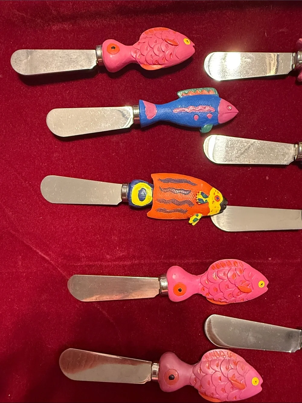 9 Fish themed, butter spreader for cheese, tropical fish, Charcuterie Boards,